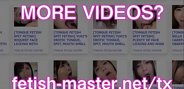  Japanese Asian Tongue Spit Face Nose Licking Sucking Kissing Handjob Fetish - More at fetish-master.net